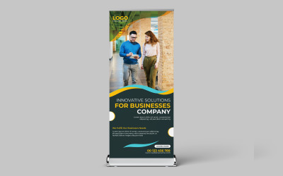Vorlage für ein ausziehbares Rollup-Banner für Unternehmen