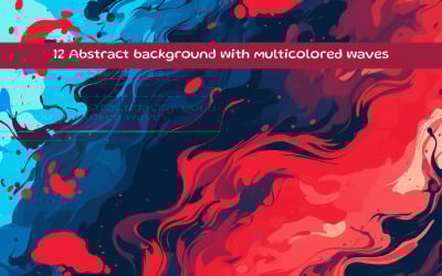 A painting of a colorful abstract background