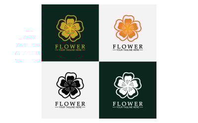 Flower beauty colorful icon logo template version 22