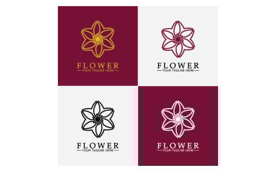 Flower beauty colorful icon logo template version 24