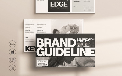 Márkairányelvek prezentációs sablon InDesign