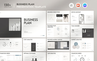 Minimale Business Plan Presentatie Sjabloon Canva
