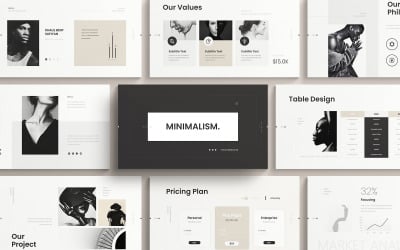 Minimális kreatív PowerPoint bemutatósablon