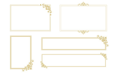 Modello di progettazione dell&amp;#39;illustrazione del bordo della cornice della tiara dorata elegante d&amp;#39;epoca