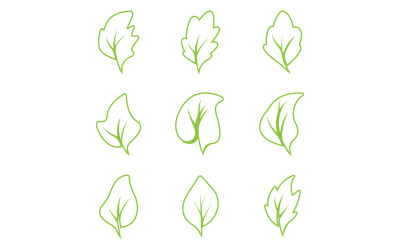 Plantilla de logotipo de elemento de árbol de hoja verde, icono vectorial, versión 15