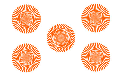 Abstract distorted wavy lines surface Radial waves illustration design template V.1