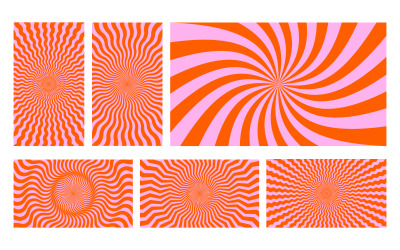 Abstrakta förvrängda vågiga linjer yta Radiella vågor illustration designmall V.2