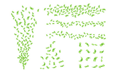 Dollar Money Vector Illustration. Dollar Bill note money. us dollar currency V.2