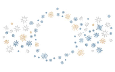 Modelo de design de ilustração de estoque de fundo de inverno de floco de neve v.3