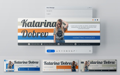 Nowoczesny szablon podpisu e-mail 407