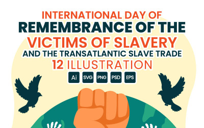 12 Åminnelse av offer för slaveri och slavhandel Illustration