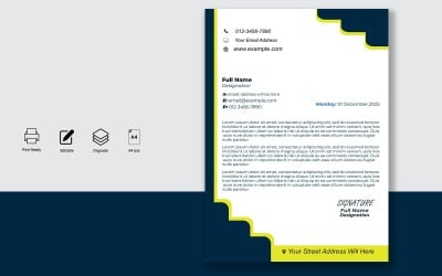 Letterhead Design Template for Official Letters - Product - 071