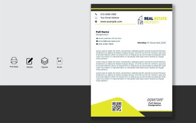 Letterhead Design Template for Official Letters - Product - 076