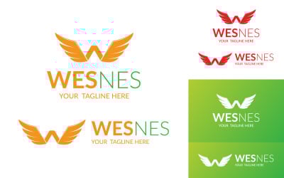 Litera W Logo Fly Wing Kreatywne