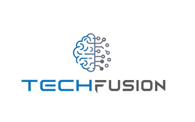Modèle de logo 3D Techfusion