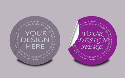 Sticker Mockup Template Design 59
