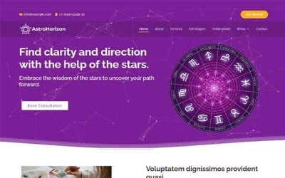 AstroHorizon - Modello di sito Web HTML di astrologia
