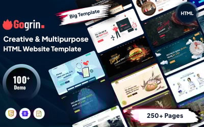 Gogrin - Modello di sito Web reattivo creativo e multiuso