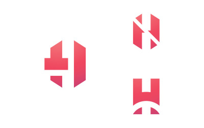 H-Logo-Design und -Vorlage. Kreative H-Symbol-Initialen basierend auf Buchstaben im Vektor. 14