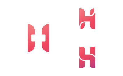 H-Logo-Design und -Vorlage. Kreative H-Symbol-Initialen basierend auf Buchstaben im Vektor. 15