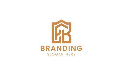 Letter FB home vector logo-625