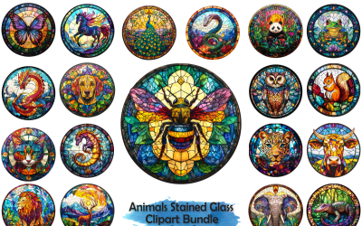 Pacote de sublimação de vitrais de animais