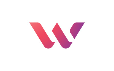 Progettazione e modello del logo W. Iniziali dell&amp;#39;icona W creative basate su lettere in vettore. 0
