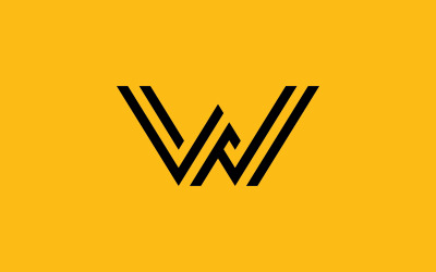 Progettazione e modello del logo W. Iniziali dell&amp;#39;icona W creative basate su lettere in vettore. 3
