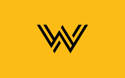 Progettazione e modello del logo W. Iniziali dell&amp;#39;icona W creative basate su lettere in vettore. 8