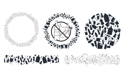 Water Pollution icon element vector stock illustration design template v.3