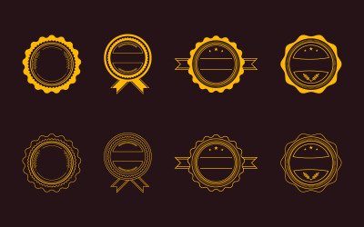 Blank classic badges genuine guarantee stickers simple emblems for design or product labels v.4