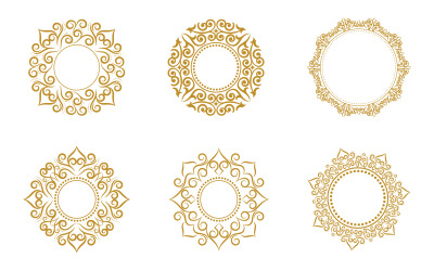 Elegant luxury vintage Refined hand drawn border template illustration design template v.2