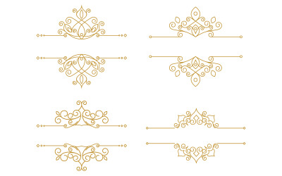 Elegant lyx vintage Raffinerad handritad kantmall illustration designmall v.4