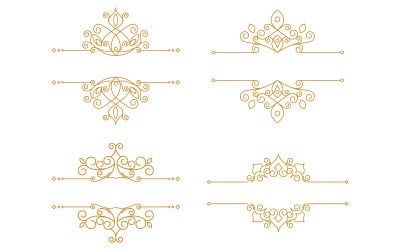 Elegante modello di illustrazione di design del bordo disegnato a mano raffinato vintage di lusso v.4