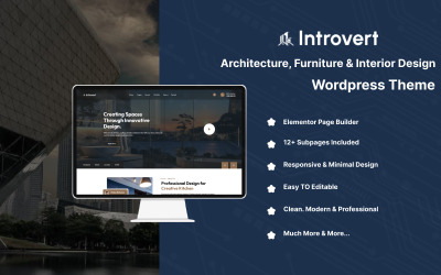 Introvert - Thème WordPress pour l&amp;#39;architecture, le mobilier et la décoration intérieure