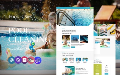 Poolcare - Modern poolstädning och underhållstjänst WordPress Elementor Theme
