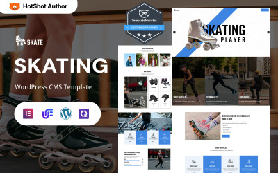 Skate - Escola de Patinação, Clube de Skate e Loja de Equipamentos WordPress Elementor Theme