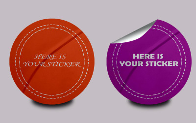 Sticker Mockup Template Design 65