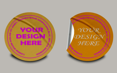 Sticker Mockup Template Design 67