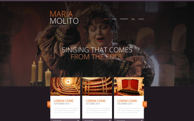 "Elegant Opera Singer" modèle web adaptatif #47441