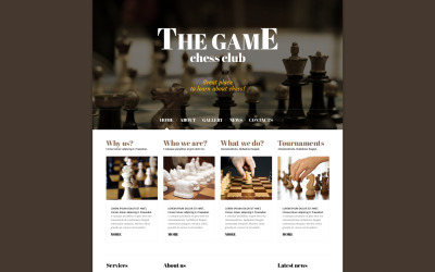 Checkmate - Tema WordPress para Clube de Xadrez e Jogos de Tabuleiro