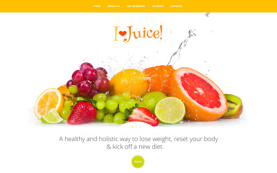 Modelo de site de suco saudável