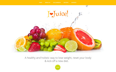 Plantilla web para sitio web de jugos saludables