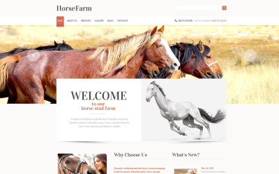 Promotie van Horse Farms WordPress Theme