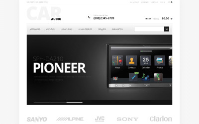 Responsive Car Audio Magento Theme #47456