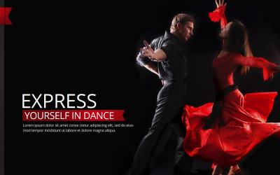 Template Moto CMS HTML #47464 per Un Sito di Studio di Danza