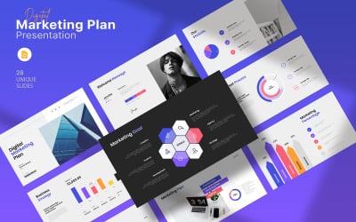 Digitaler Marketingplan – Google Slide-Präsentationsvorlage