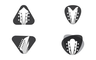 Guitar headstock, general guitar head, musical instrument, abstract music symbol v.3