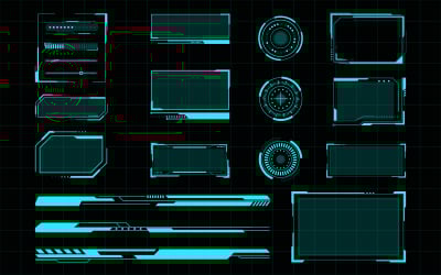 Modèle de conception d&amp;#39;illustration de haute technologie d&amp;#39;interface utilisateur futuriste numérique