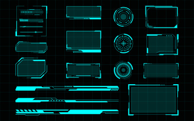 Modello di progettazione di illustrazione hi-tech dell&amp;#39;interfaccia utente futuristica digitale